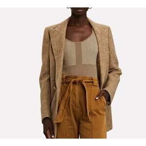 3.1 Phillip Lim Cropped Lurex Knit Tank Top XS knitted gold metallic